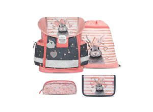 8605036865542 - Rucksack Classy ergonomisches Schulranzen-Set 4-Teile Little Bunnies