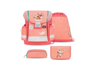 8605036865603 - Rucksack Classy ergonomisches Schulranzen-Set 4-teilig Cute Doe