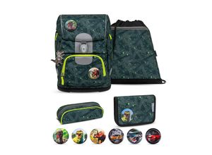 8605036866990 - Rucksack Motion ergonomisches Schulranzen Set 5-teilig Green Splash