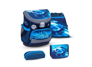8605036881863 - Rucksack ergonomisches Schulranzen-Set 4-teilig Racing Blue Neon 8605036881863 - Rucksack ergonomisches Schulranzen-Set 4-teilig Racing Blue Neon
