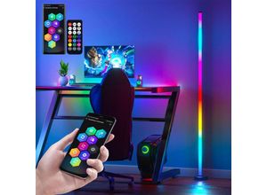 8658358614442 - Xiiw - 12W led Stehleuchte Farbig Dimmbar Stehlampe rgb Eckleuchte Ecklampe bunt mit Fernbedienung und APP-Steuerung