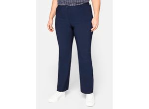 8680679210287 - Große Größen Bengalin-Hose in Bootcut-Form marine Gr88