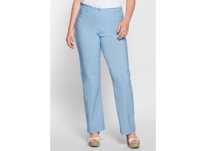 8680679267809 - Große Größen Bengalin-Hose in gerader Form hellblau Gr54 8680679267809 - Große Größen Bengalin-Hose in gerader Form hellblau Gr54