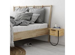 8680812117145 - Decortie - Norfolk Modern Nachttisch Eiche 33cm Breite Schlafzimmermöbel - Oak