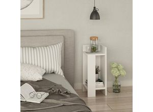 8680812123887 - Decortie - Elos Modern Nachttisch Rechts Modul Weiß 25cm Schmal - White