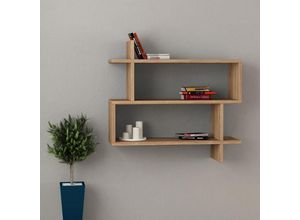 8680812149993 - Decortie - Paralel Wandregal Modern Bücherregal Eiche b 70cm Medium - Oak