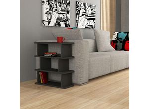 8680812150159 - Totem Moderner Beistelltisch Anthrazitgrau Mehrzweck mit Kreativität h 60cm - Anthracite Grey - Decortie