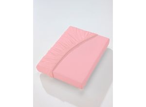 8680876460126 - Betttuch WÄSCHEPUR Laken Gr B L 120-130 cm x 200-220 cm 1 St Jersey 10 cm rosa (rosé)