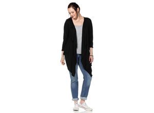 8681161620836 - Große Größen Shirtjacke in Zipfeloptik schwarz Gr40 42