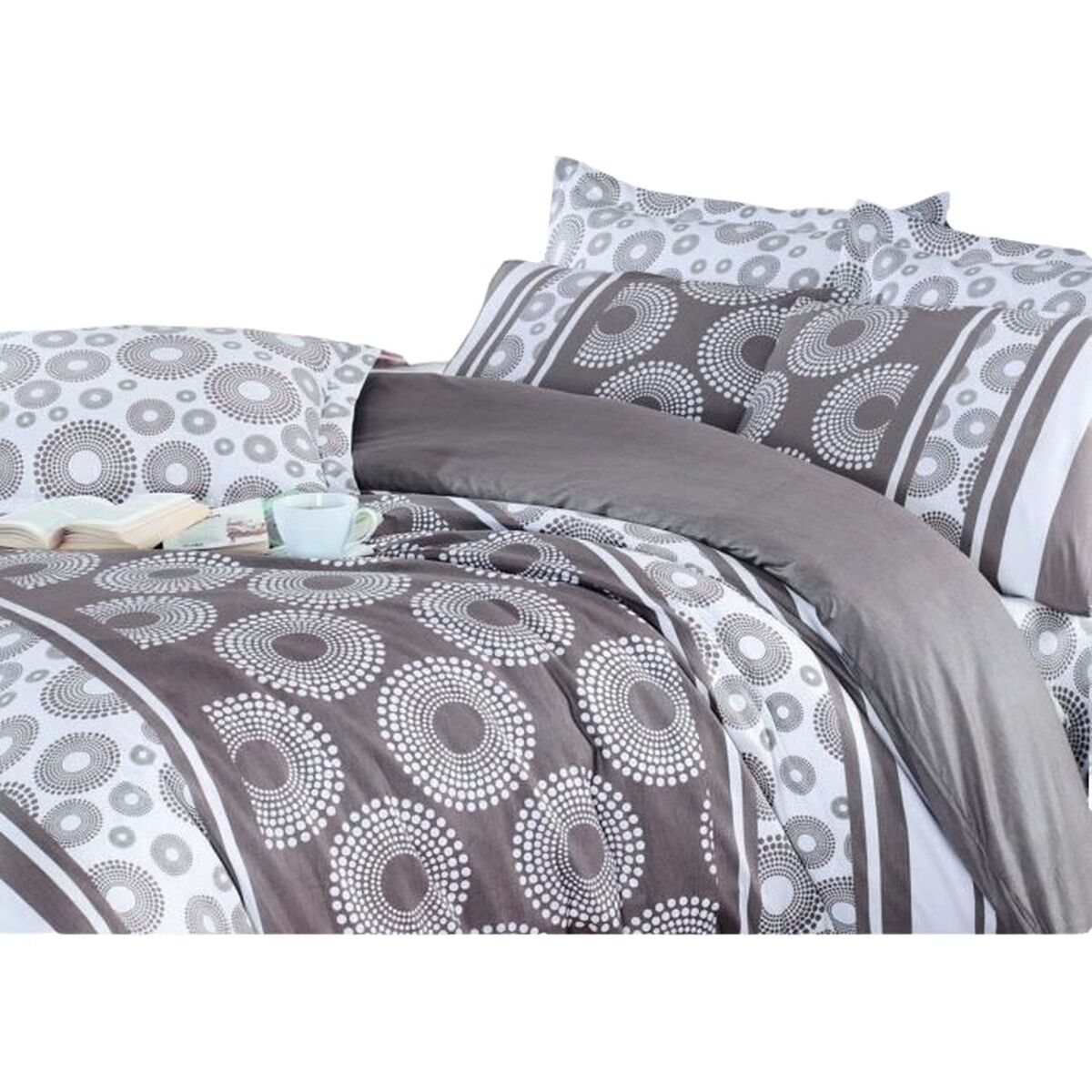 8681181719855 - Duvet cover set Brown Super king 3 Pieces