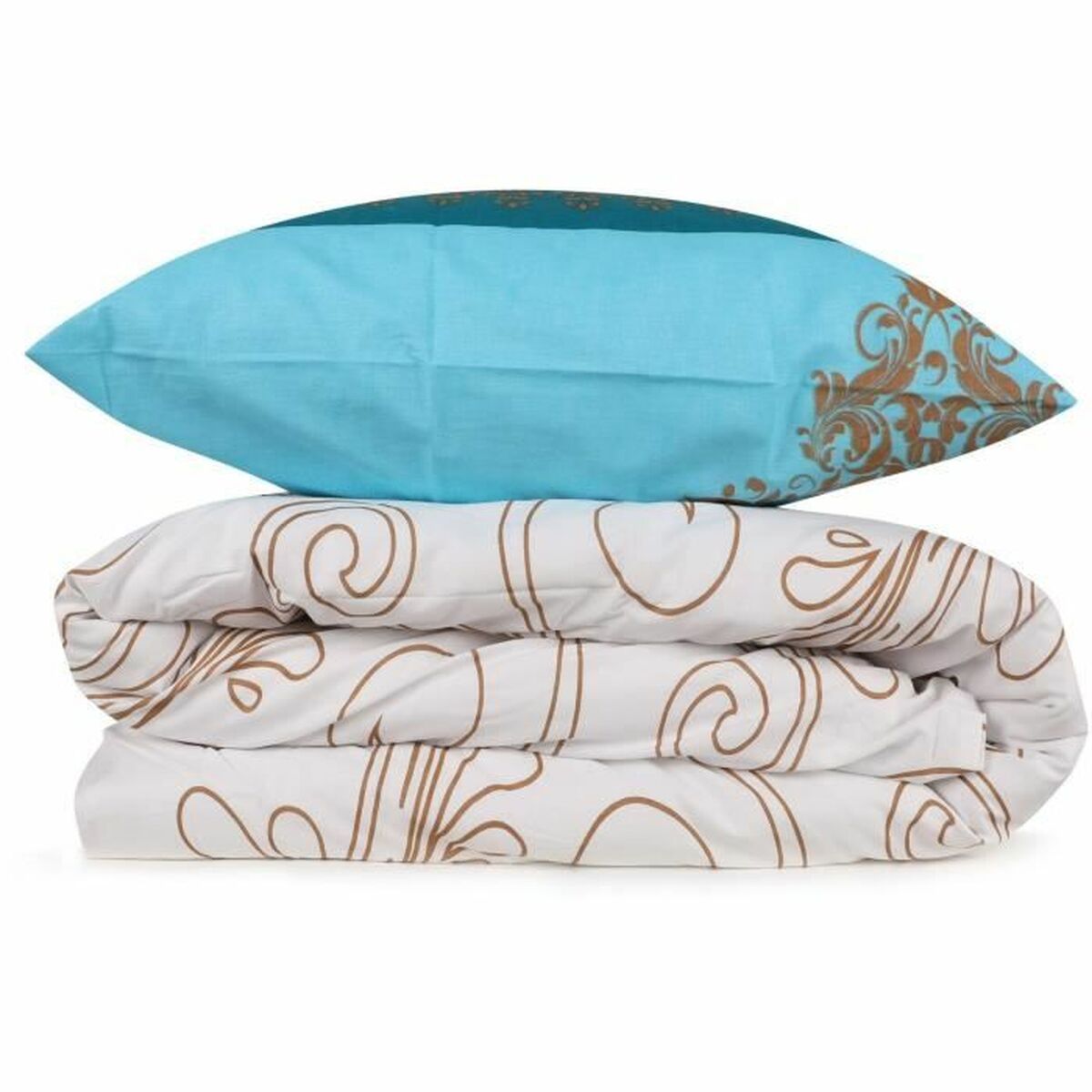 8681181730843 - Duvet cover set Turquoise Super king 3 Pieces