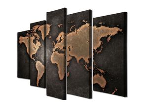 8681181921074 - Wandbild »Wallxpert World 5 Teile 105 x 70 cm« Weltkarte