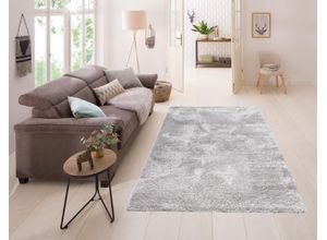 8681604032875 - Hochflor-Teppich MY HOME Boldo Teppiche Gr B L 240 cm x 320 cm 50 mm 1 St grau (hellgrau) Esszimmerteppiche besonders weich durch Microfaser Shaggy Teppich