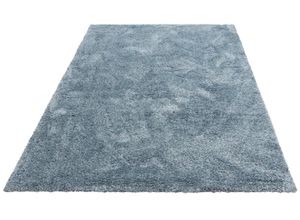 8681604033742 - Hochflor-Teppich ANDAS Menka Teppiche Gr B L 200 cm x 200 cm 30 mm 1 St blau (blue) Esszimmerteppiche Shaggy-Teppich Uni-Farben besonders weich und kuschelig