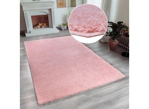 8681604046841 - Hochflor-Teppich HOME AFFAIRE Shaggy 30 Teppiche Gr B L 200 cm x 290 cm 30 mm 1 St rosa Esszimmerteppiche Teppich Uni Farben besonders weich und kuschelig