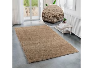 8681604047107 - Hochflor-Teppich BRUNO BANANI Shaggy Soft Teppiche Gr B L 160 cm x 230 cm 30 mm 1 St braun Esszimmerteppiche gewebt Uni Farben besonders weich und kuschelig