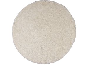 8681604047459 - Teppich HOME AFFAIRE Shaggy 30 Teppiche Gr Ø 190 cm 30 mm 1 St beige (creme) Esszimmerteppiche Teppich in Uni-Farben besonders weich und kuschelig