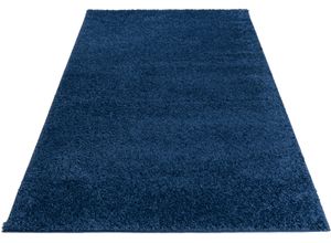 8681604049934 - Hochflor-Teppich HOME AFFAIRE Viva Teppiche Gr B L 200 cm x 200 cm 45 mm 1 St blau Esszimmerteppiche