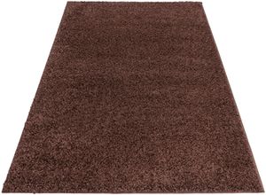 8681604050640 - Hochflor-Teppich HOME AFFAIRE Viva Teppiche Gr B L 160 cm x 230 cm 45 mm 1 St braun (dunkelbraun) Esszimmerteppiche Uni Farben einfarbig besonders weich und kuschelig
