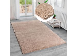 8681604050916 - Hochflor-Teppich BRUNO BANANI Shaggy Soft Teppiche Gr B L 240 cm x 320 cm 30 mm 1 St beige Esszimmerteppiche gewebt Uni Farben besonders weich und kuschelig