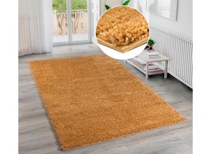 8681604051135 - Hochflor-Teppich BRUNO BANANI Shaggy Soft Teppiche Gr B L 240 cm x 320 cm 30 mm 1 St gelb (ockergelb) Esszimmerteppiche gewebt Uni Farben besonders weich und kuschelig