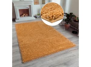 8681604051869 - Hochflor-Teppich HOME AFFAIRE Shaggy 30 Teppiche Gr B L 200 cm x 290 cm 30 mm 1 St gelb (ockergelb) Esszimmerteppiche Teppich Uni Farben besonders weich und kuschelig