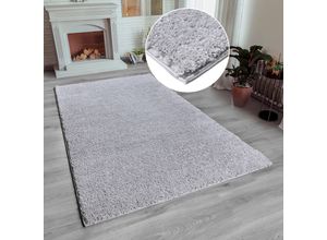 8681604052088 - Hochflor-Teppich HOME AFFAIRE Shaggy 30 Teppiche Gr B L 240 cm x 320 cm 30 mm 1 St grau (hellgrau) Shaggyteppich Teppich Esszimmerteppiche Teppiche Teppich Uni Farben besonders weich und kuschelig