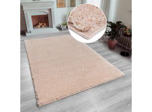 8681604052163 - Hochflor-Teppich HOME AFFAIRE Shaggy 30 Teppiche Gr B L 200 cm x 290 cm 30 mm 1 St beige (sand) Esszimmerteppiche Teppich Uni Farben besonders weich und kuschelig