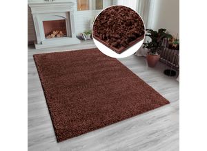 8681604052453 - Hochflor-Teppich HOME AFFAIRE Shaggy 30 Teppiche Gr B L 200 cm x 290 cm 30 mm 1 St braun (dunkelbraun) Esszimmerteppiche Teppich Uni Farben besonders weich und kuschelig