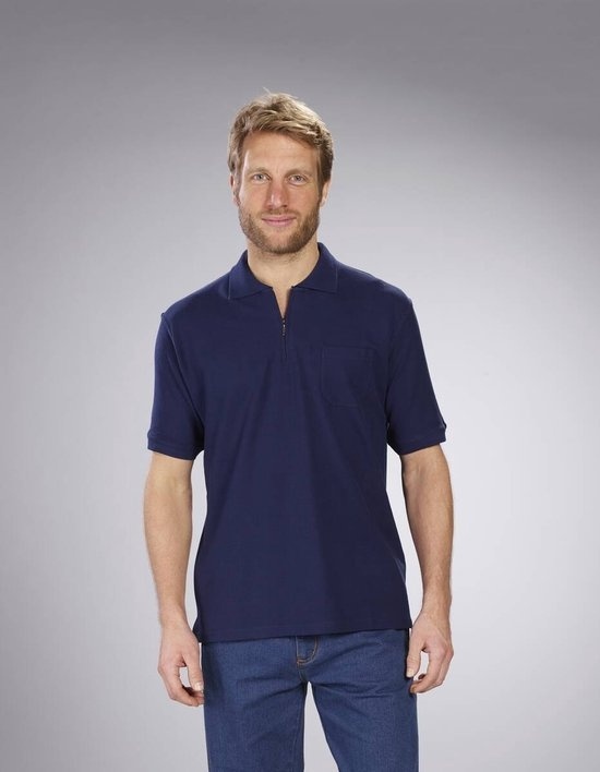 8681749508709 - Westfalia Poloshirt Herren mit Reißverschluss navy blau Größe XXL