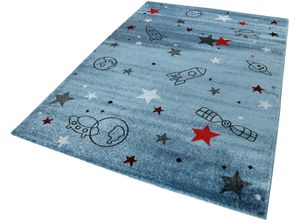 8681840230882 - Kinderteppich ESPRIT Yoda Teppiche Gr B L 200 cm x 290 cm 13 mm 1 St blau Kinder Kinderzimmerteppiche