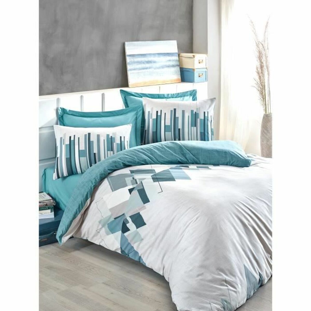 8681875212303 - Duvet cover set Blue White 220 x 240 cm 8681875212303 - Duvet cover set Blue White 220 x 240 cm