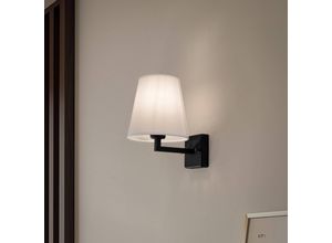 8681875494259 - Wandlampe Profil 4659 schwarz weißer Stoffschirm