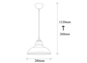 8681875547443 - Hängelampe Dilberay 327-S 1-flg amber schwarz Glas Ø 28 cm