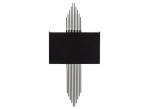 8681875584554 - Cotecosy - Art-Déco-Wandleuchte - Metall - Schwarz & Silberfarben - 22 x 75 cm - sangarius