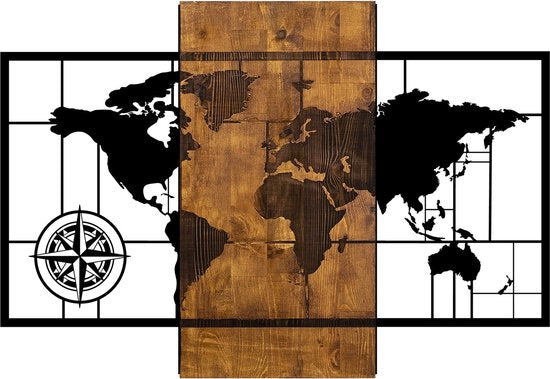 8681875602371 - Asir - Dekoratives Wandaccessoire aus Holz - Walnuss - 58 x 85 cm 8681875602371 - Asir - Dekoratives Wandaccessoire aus Holz - Walnuss - 58 x 85 cm