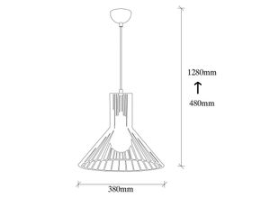 8681875641592 - Hängeleuchte Fellini MR-757 schwarz Metall Ø 38 cm