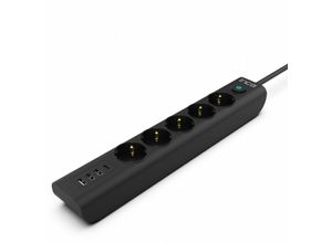 8681949014178 - Steckdosenleiste IPW-44TU 5 fach 3xUSB-A+1xUSB-C Überspannungsschutz 15m schwarz