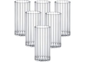 8682455438342 - Wilmax Trinkgläser aus geriffeltem Glas – 6er Set 300 ml Elegantes Design