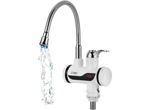 8682744805480 - Elektrischer Wasserhahn mit Durchlauferhitzer led Temperaturanzeige Mischbatterie Badarmatur Küchenarmatur Einhebelmischer Wasserentnahmevorrichtung