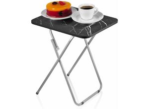 8682744808610 - Faltbarer Tisch Klein Klapptisch stabil Dekortisch Campingtisch Gartentisch Multifunktionstisch Mehrzwecktisch schwarz - Zilan