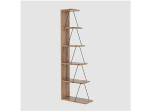 8682870080645 - Scandinavia Concept Bücherregal Tlos in Schwarz - (B)50 x (H)150 x (T)22 cm 8682870080645 - Scandinavia Concept Bücherregal Tlos in Schwarz - (B)50 x (H)150 x (T)22 cm