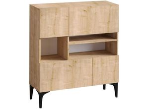 8682870917071 - Calicosy - Buffet 3 Fächern und 4 Türen Eiche Dekor H125 cm - Krista 8682870917071 - Calicosy - Buffet 3 Fächern und 4 Türen Eiche Dekor H125 cm - Krista
