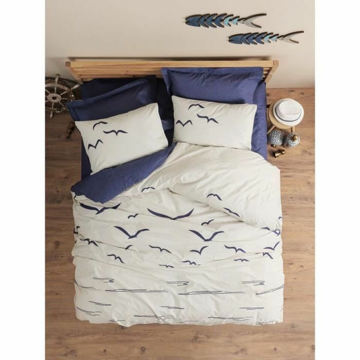 8683742885788 - Duvet cover set Blue White 220 x 240 cm 8683742885788 - Duvet cover set Blue White 220 x 240 cm