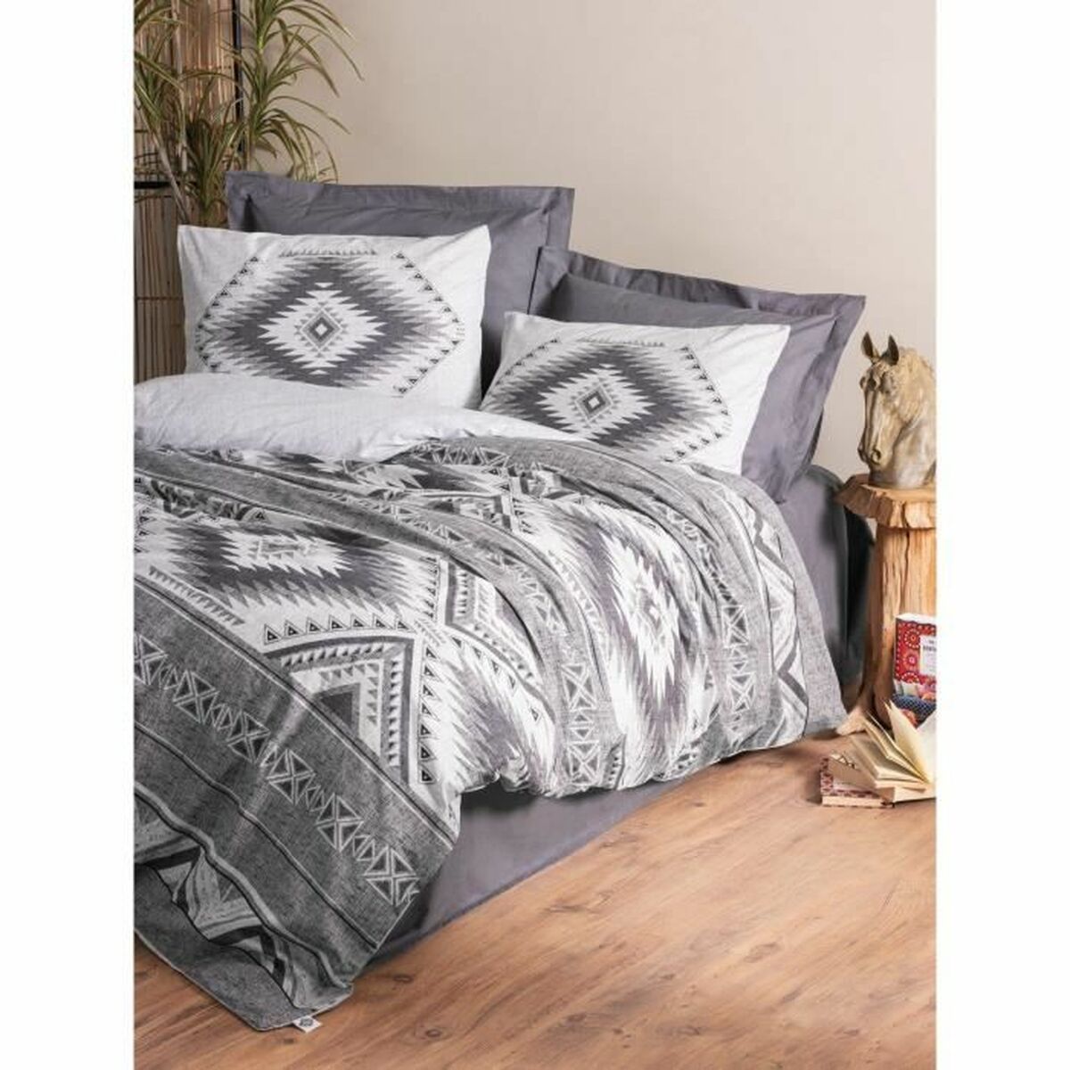 8683742885849 - Duvet cover set Grey 220 x 240 cm