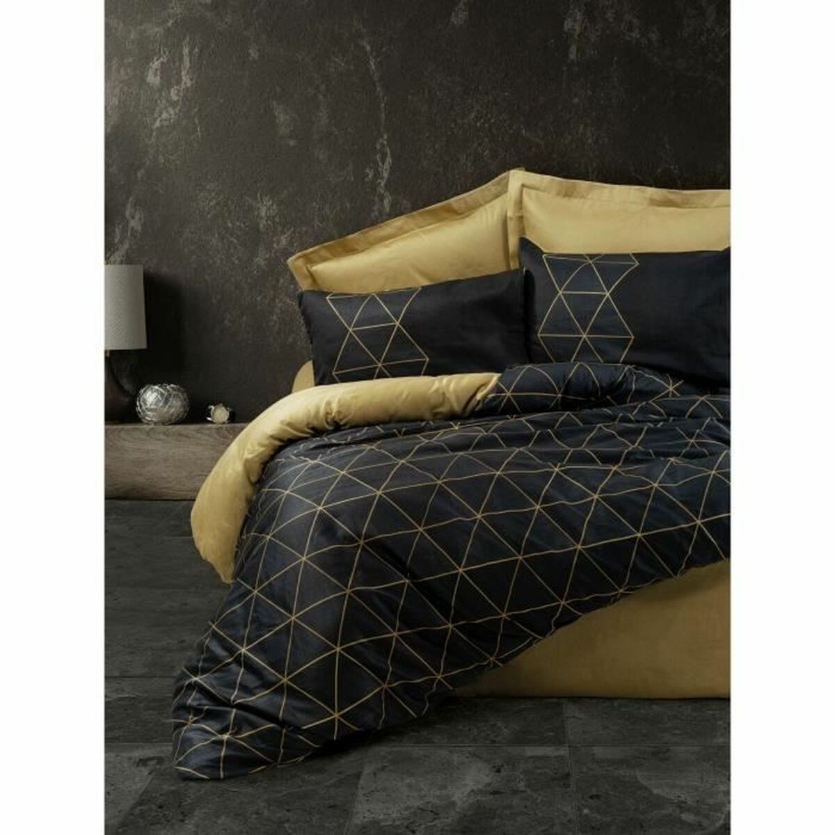 8683743798704 - Duvet cover set Black 220 x 240 cm