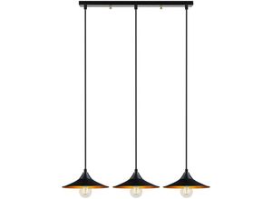 8684279000569 - Squid Lighting - Rustik Pendelleuchte GoldSchwarz Metall E27 IP20 745x245x110cm