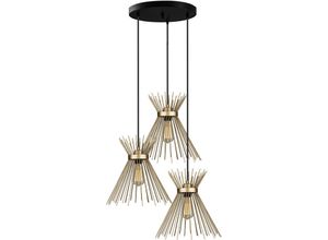 8684279000835 - Squid Lighting - Izmir Pendelleuchte Gold Metall E27 IP20 63x34x128cm