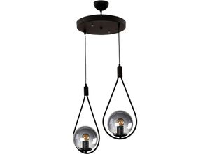 8684279001054 - Squid Lighting - Meksika Pendelleuchte Schwarz Metall E27 IP40 30x30x100cm