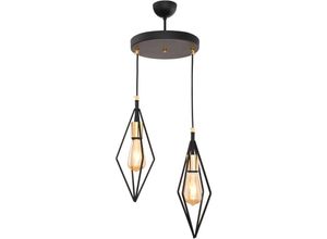 8684279002686 - Squid Lighting - Siona 2 Pendelleuchte Schwarz Metall E27 IP40 25x25x70cm